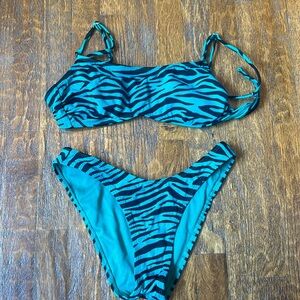 green zebra bikini set!